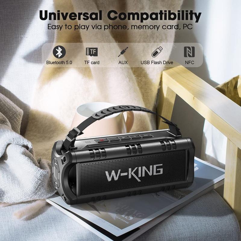 Alto-falante Bluetooth W-KING D8 Mini-1 30W RMS (pico de 60W) IPX6